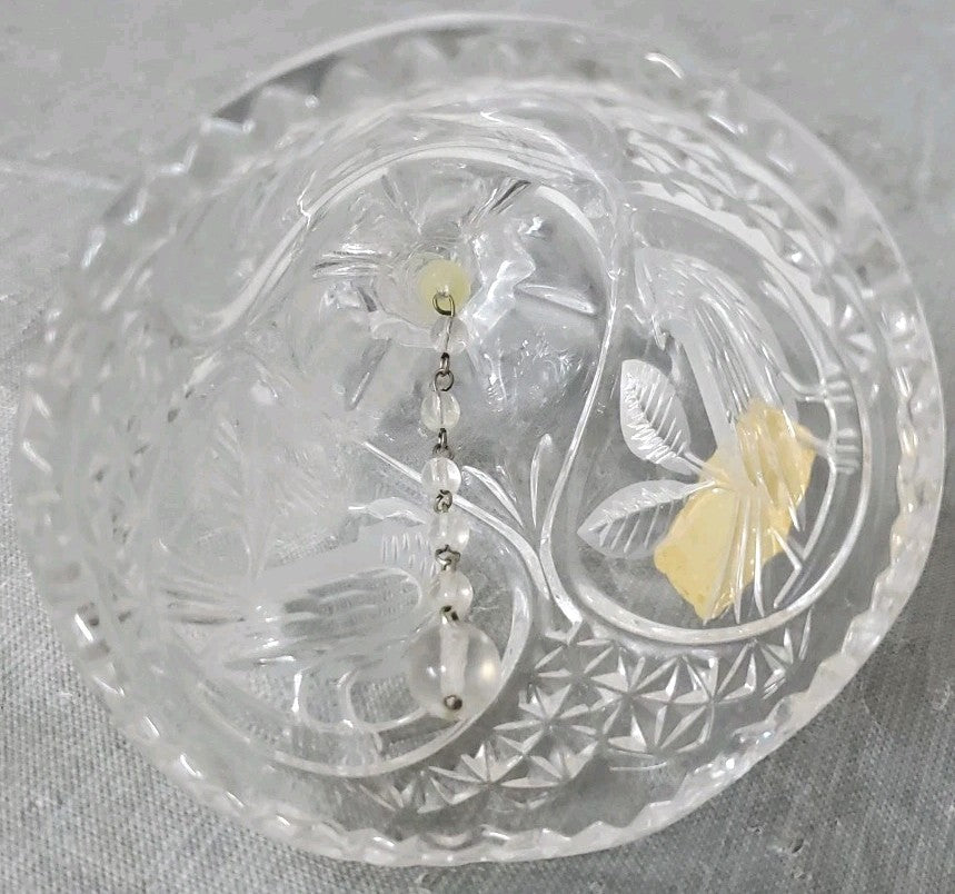 Over 24% Echt Bleikristall Crystal Bell 8" Tall Made In W. Germany Brid Design