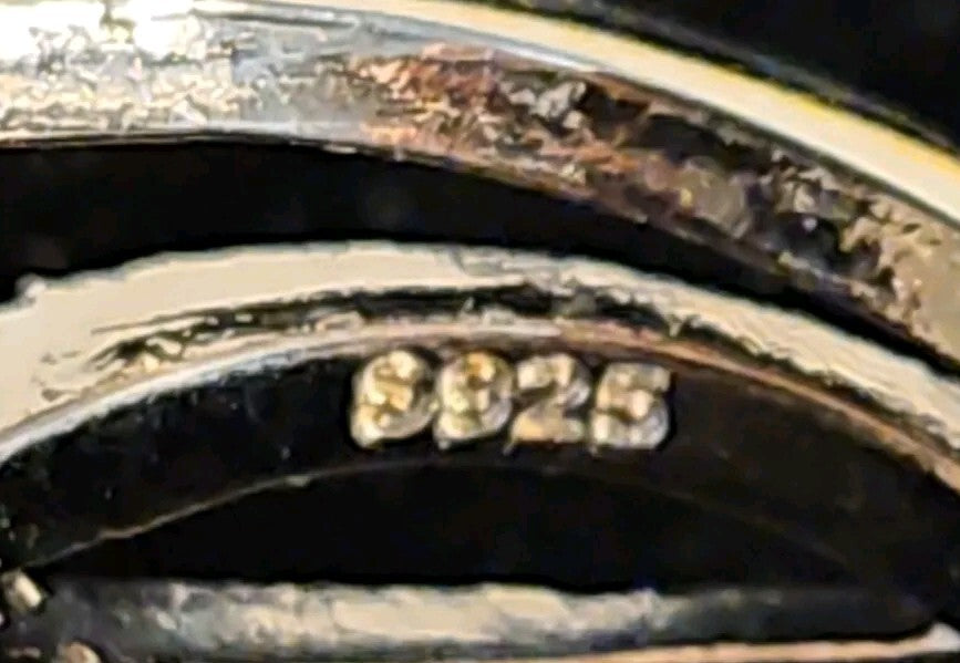 925 Sterling Silver Lab Created Separation Plated Rose Gold Color Ring Size 8