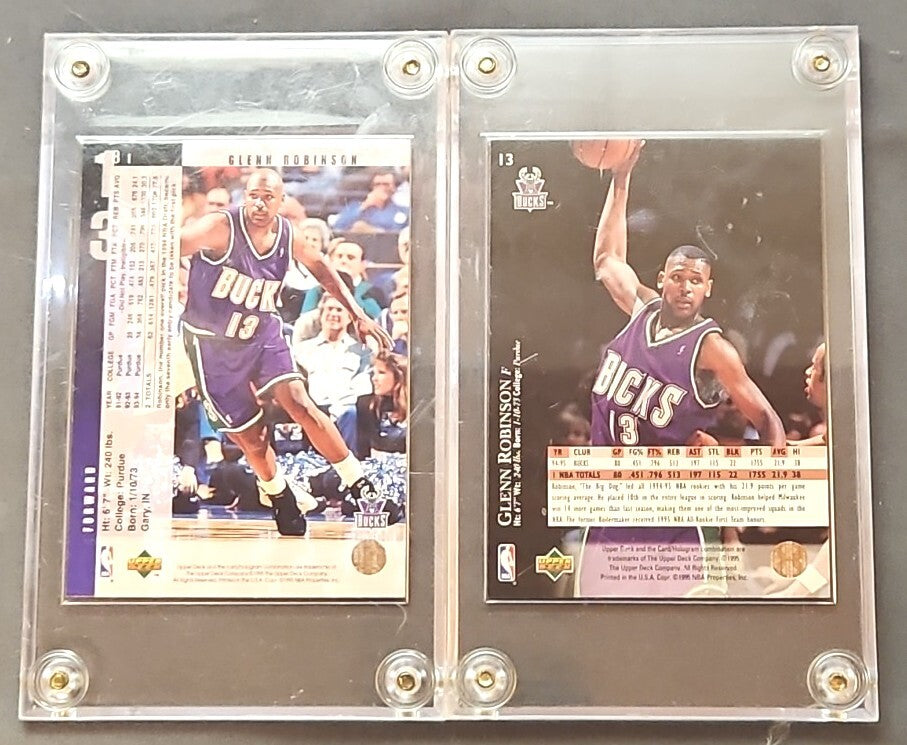 1994-95 Upper Deck Glenn Robinson #13 Two Basketball Cards Rookie Class Sealed