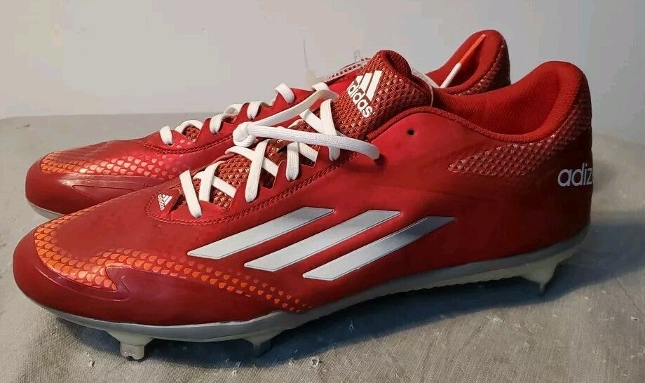 Adidas Mens Adizero Red Low Football Cleats Siz 14 New Without Box