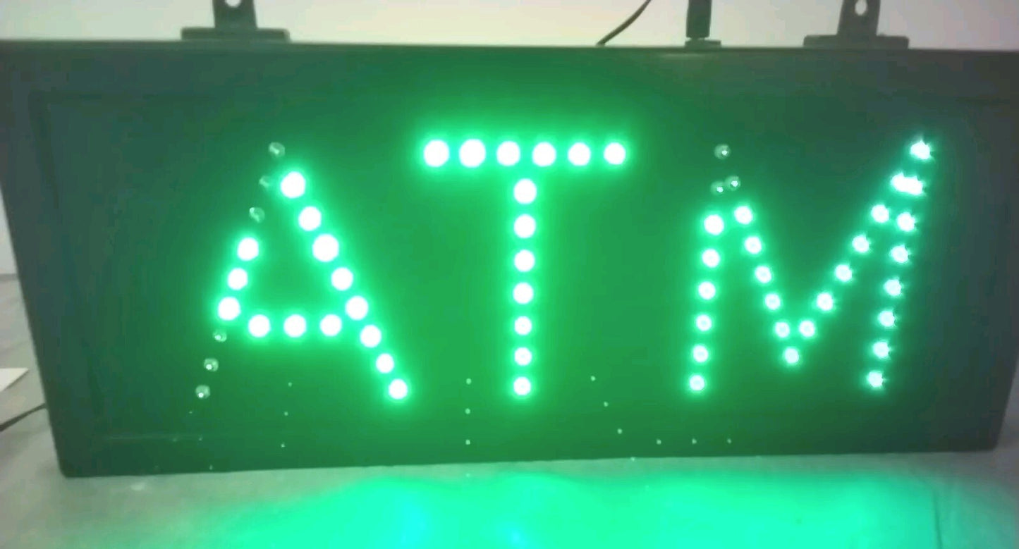 ATM Sign Led Green