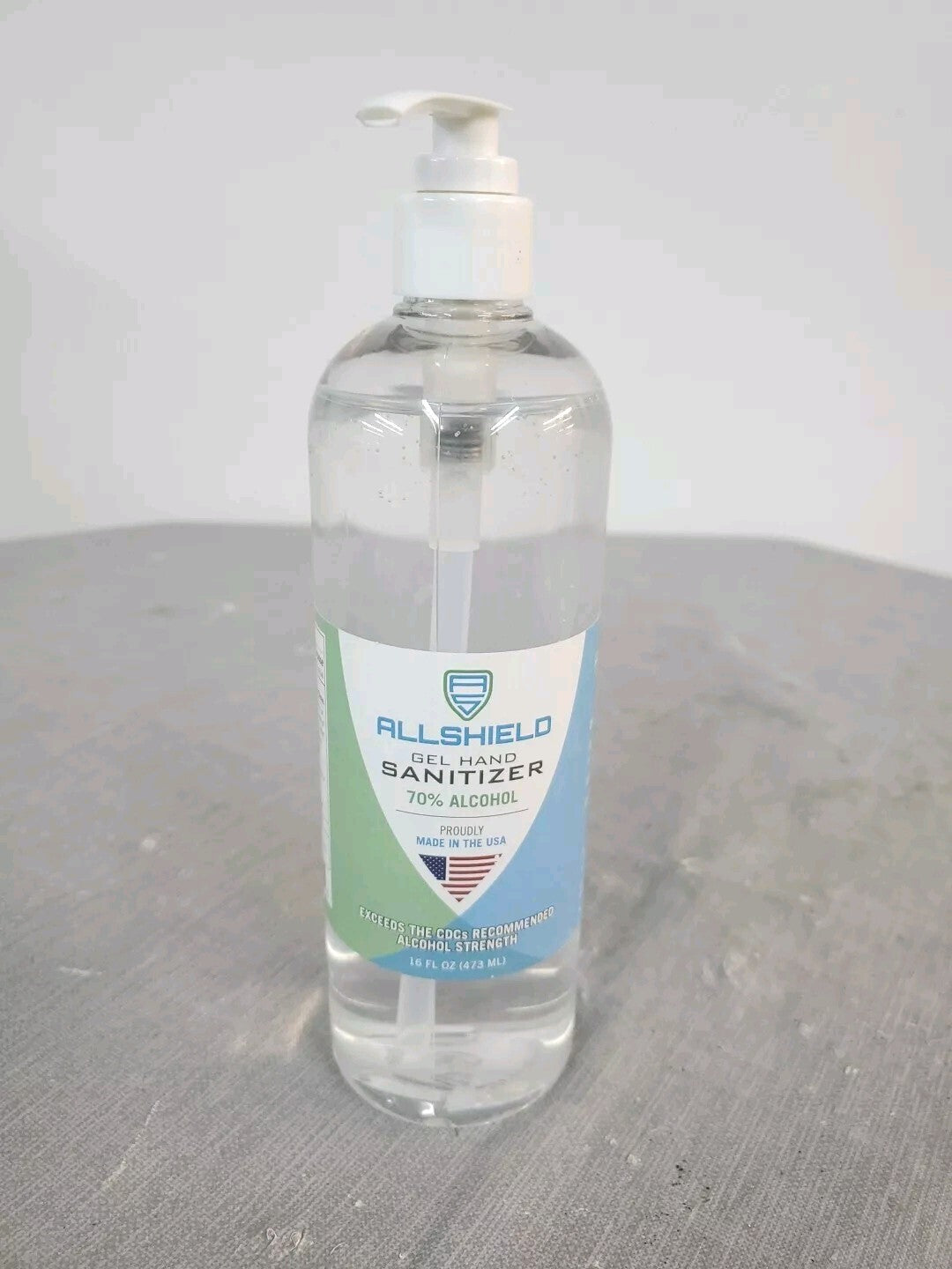 Allshield Gel Hand Sanitizer 70% Alcohol 16oz