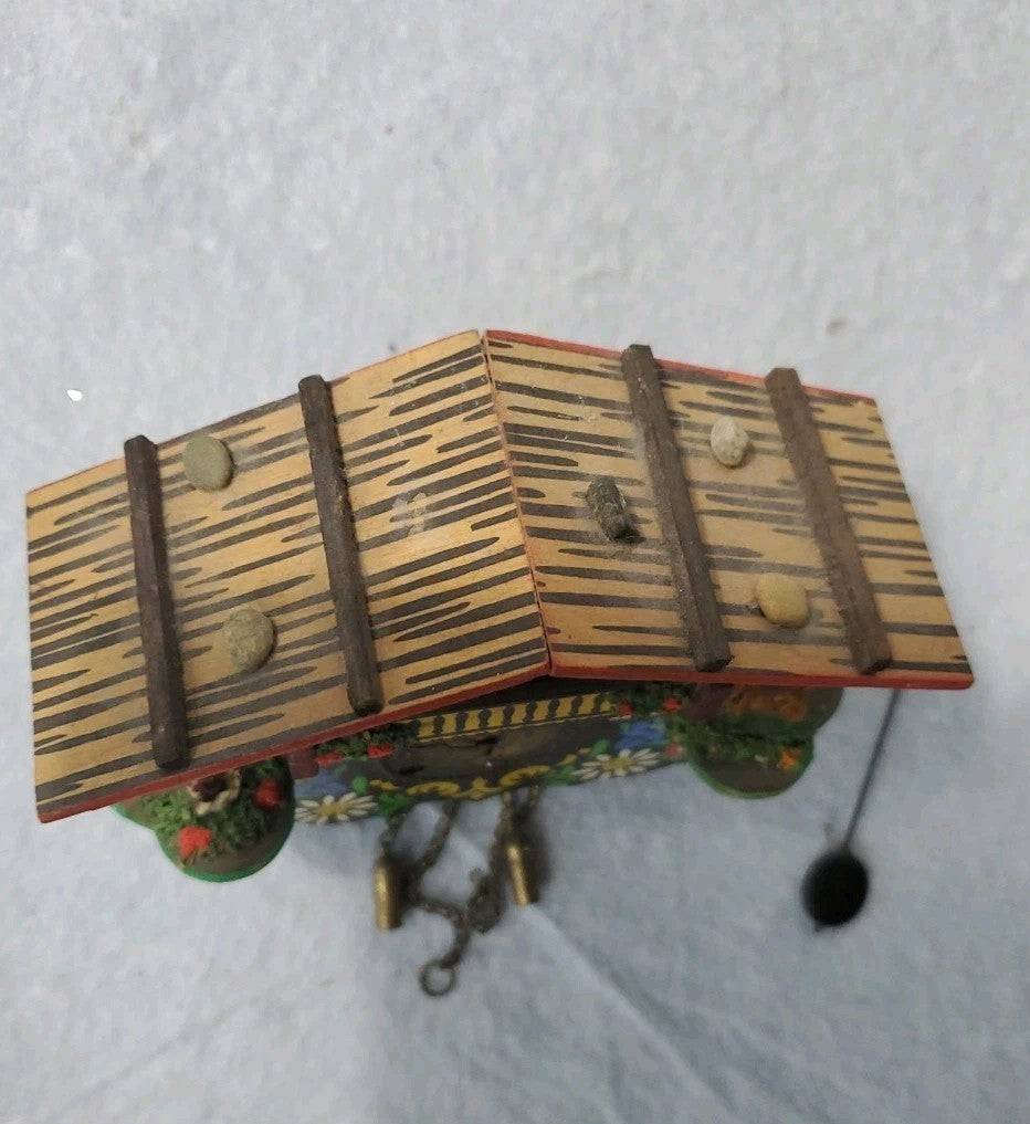 Vintage Small Mini Cuckoo Clock 4 Inch Made In Germany Without Key Untested