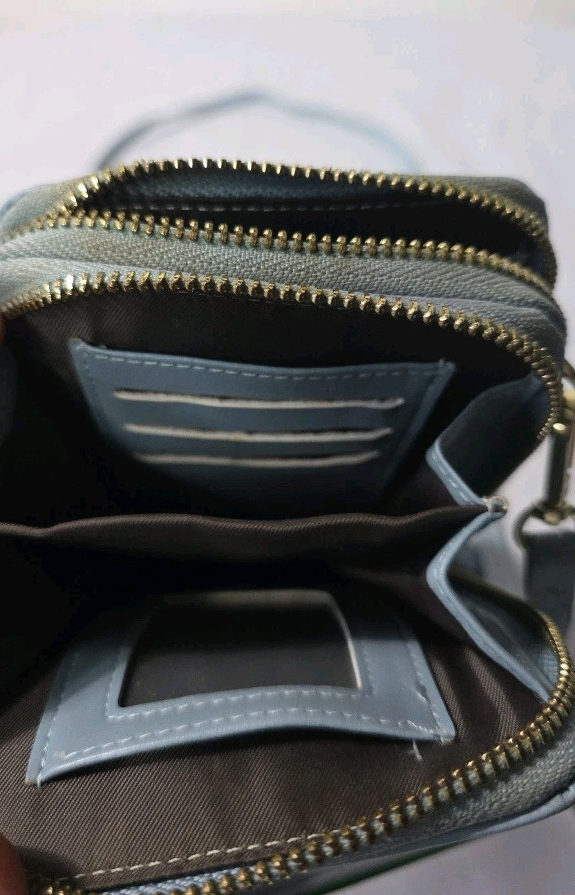 Womans Crossbody Over Shoulder Purse Handbag Phone Holder Credit Card Holder