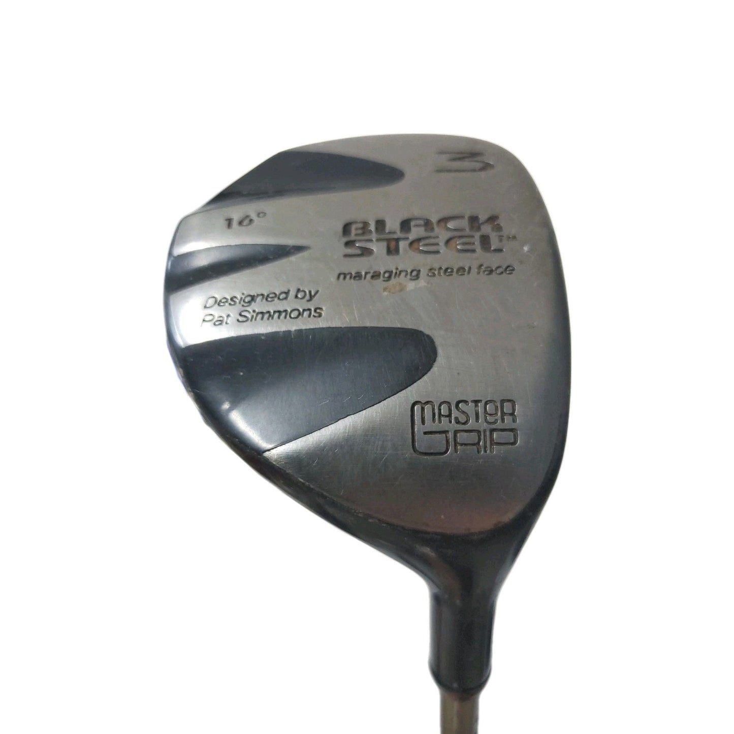 Master Grip Golf Pat Simmons Black Steel (3) Fairway Wood Right Graphite Stiff