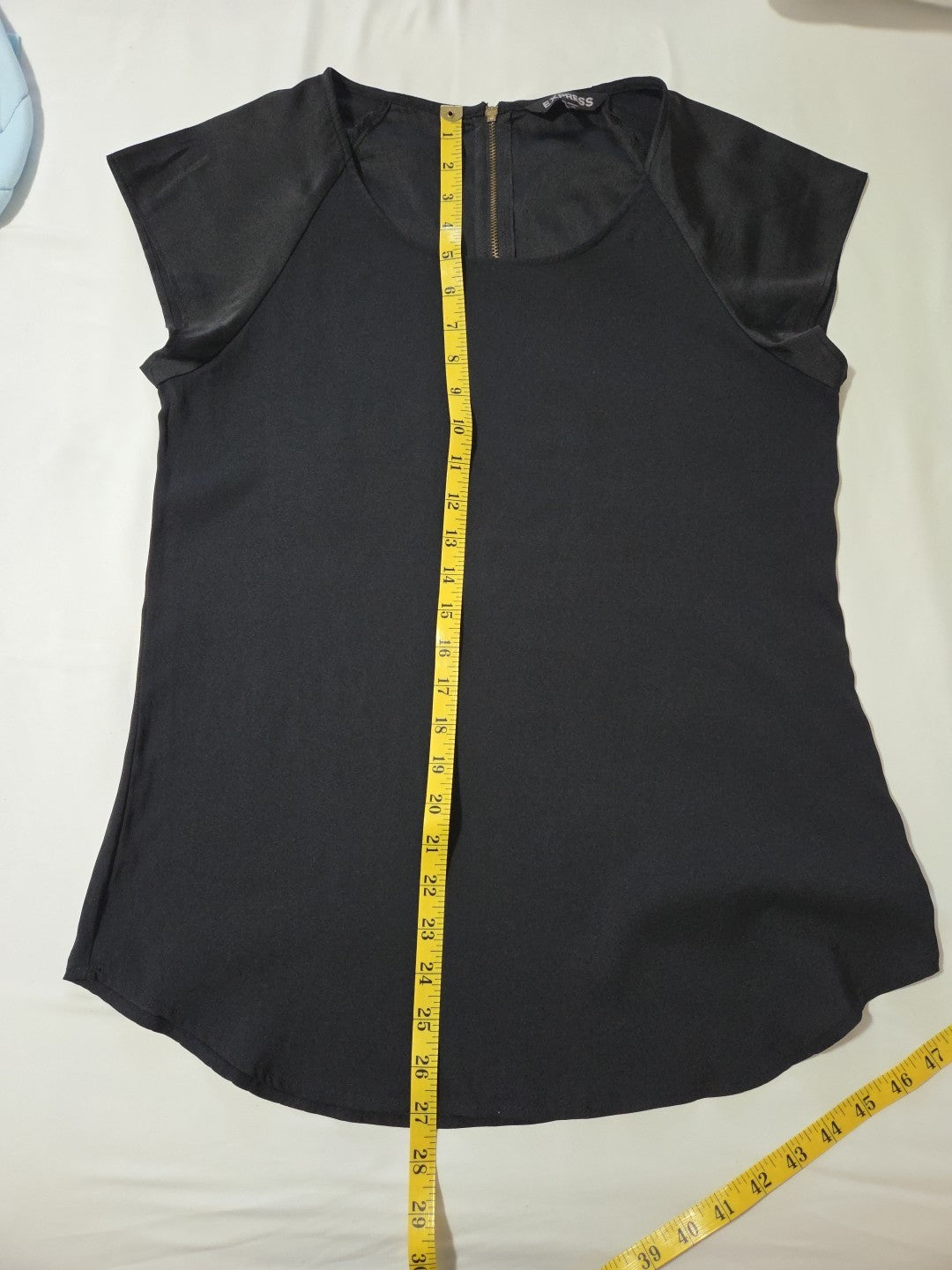 Express Shirt Women's Xs Blush And S Black Top Short Sleeve Blouse .