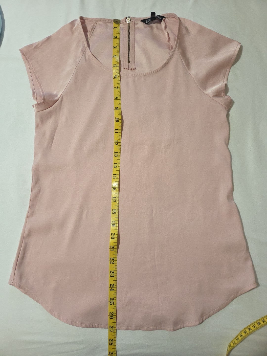 Express Shirt Women's Xs Blush And S Black Top Short Sleeve Blouse .