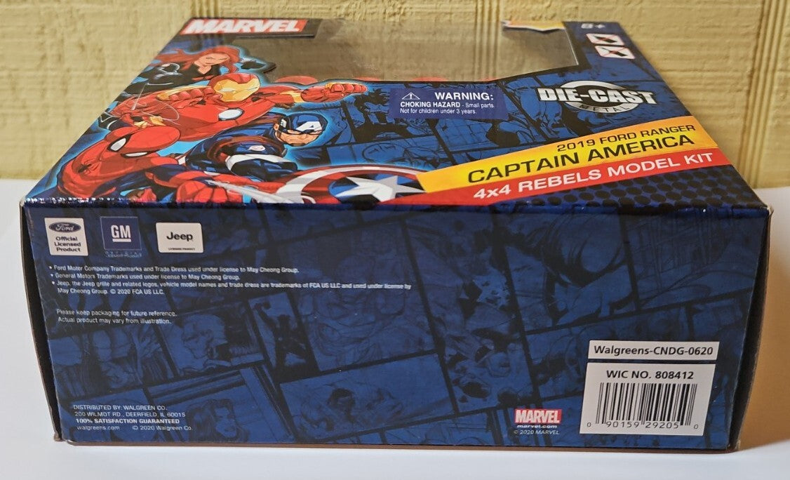 Marvel 2019 Ford Ranger CAPTAIN AMERICA 4x4 Rebels Model Kit! Die-Cast Metal!
