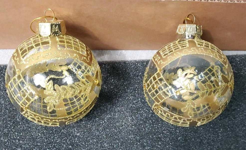 Balsam Hill Ornament Set Of 10 Beautiful Set Ornaments For Trees Gold Color
