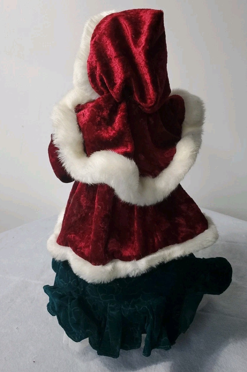 Mrs Claus Tree Topper 20" Porcelain Face