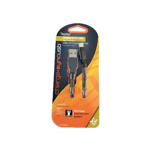 Powerup Charge + Sync Cable Type C 3 Ft