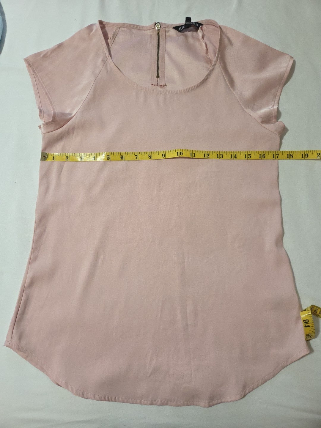 Express Shirt Women's Xs Blush And S Black Top Short Sleeve Blouse .