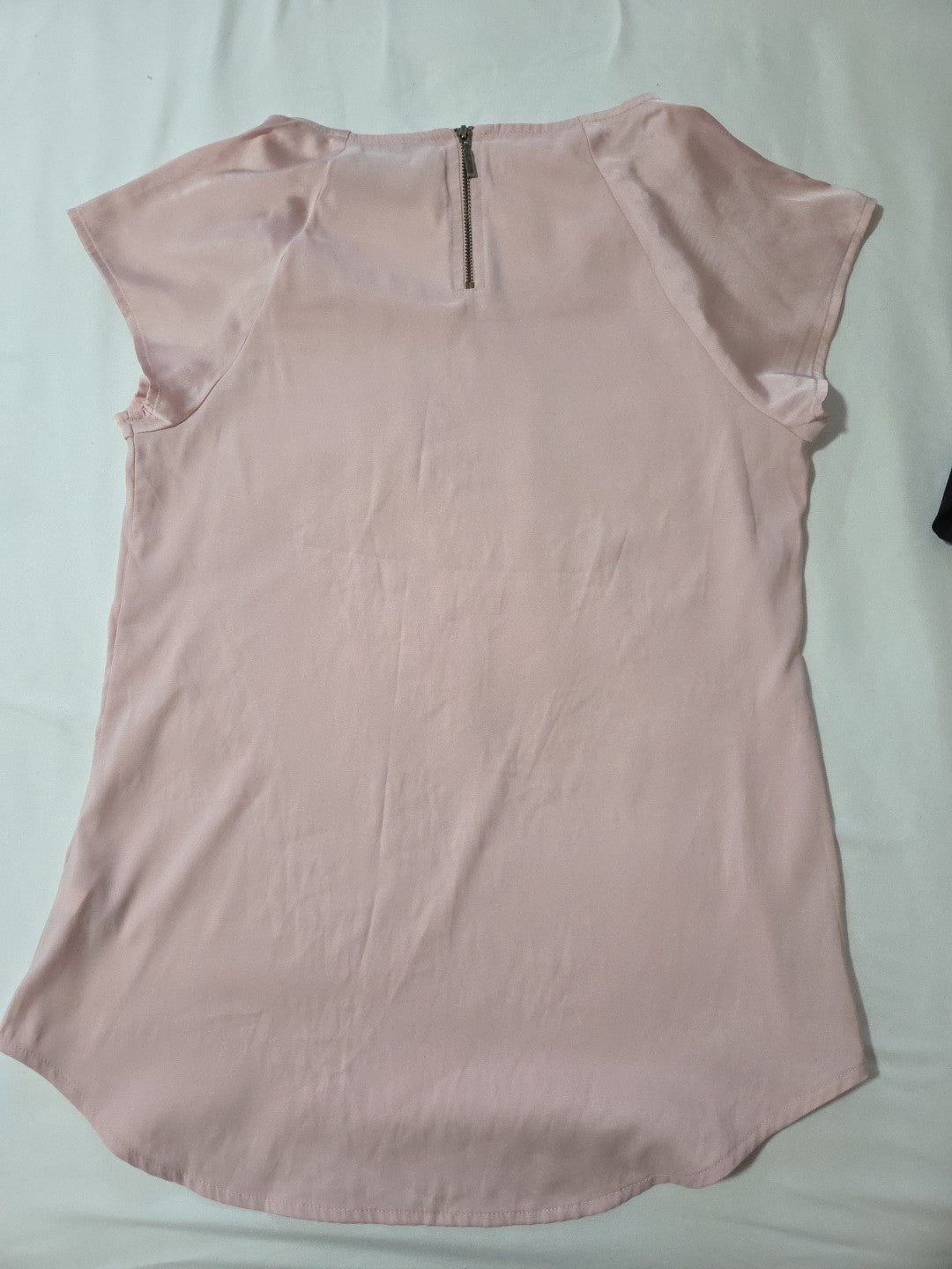 Express Shirt Women's Xs Blush And S Black Top Short Sleeve Blouse .