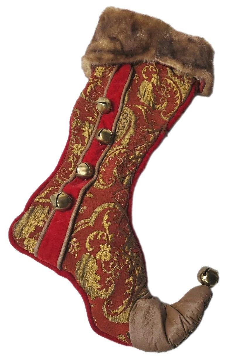 32" Giant Christmas Stocking Red And Gold