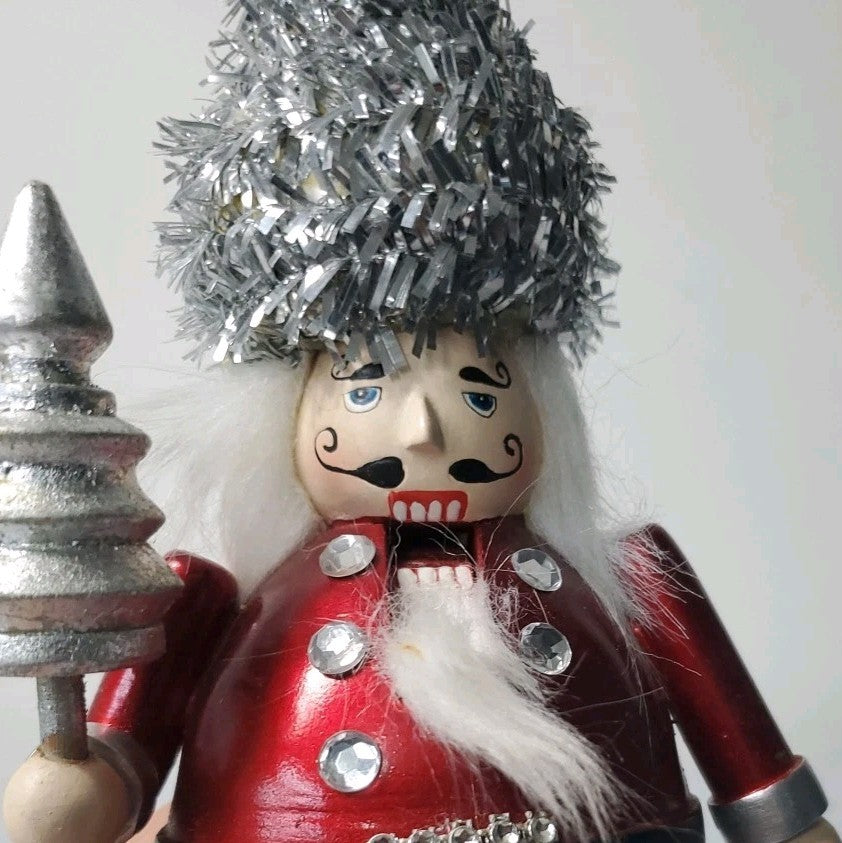 Cracker Barrel Wooden Nutcracker 14" I Love Snow Days Collection Great Condition