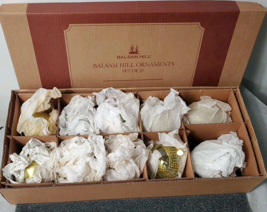 Balsam Hill Ornament Set Of 10 Beautiful Set Ornaments For Trees Gold Color