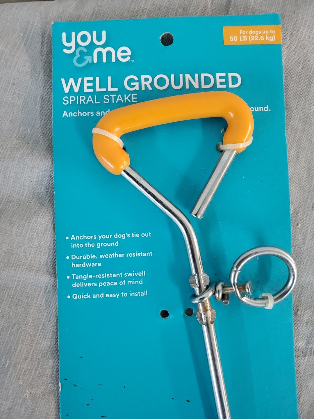 You & Me Well Grounded Spiral Stake 18 inches Dog Anchor New