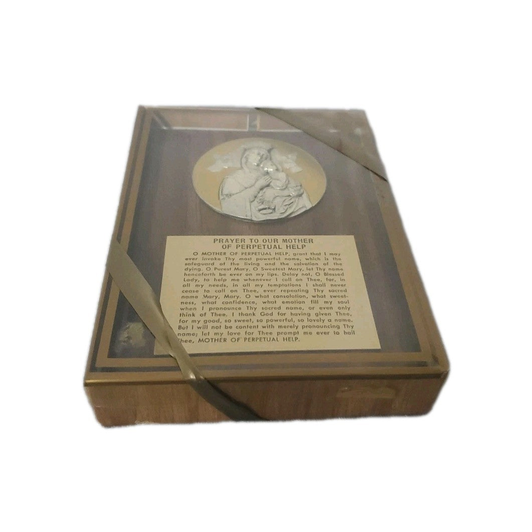 Vintage Religious Plaque Prayer To Our Mother Of Perpetual Help