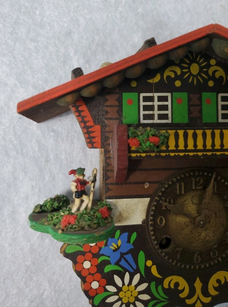 Vintage Small Mini Cuckoo Clock 4 Inch Made In Germany Without Key Untested