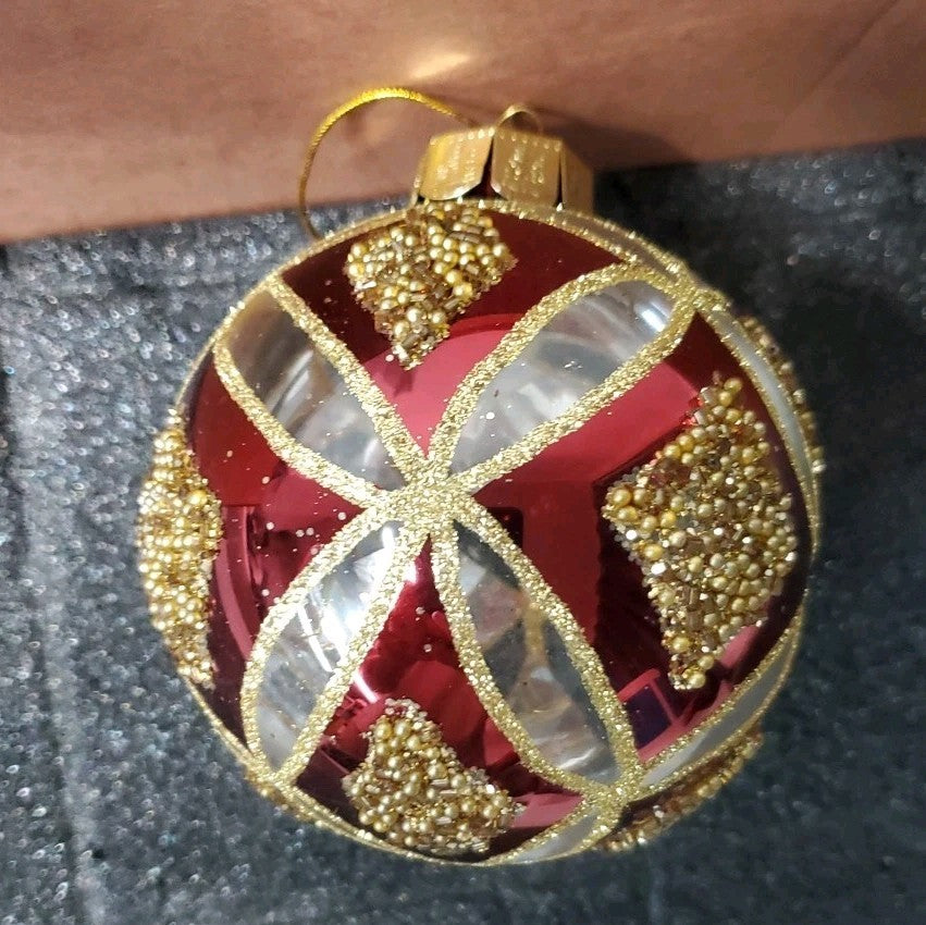 Balsam Hill Brilliant Bordeaux Ornament Set Of 11 Red Beautiful