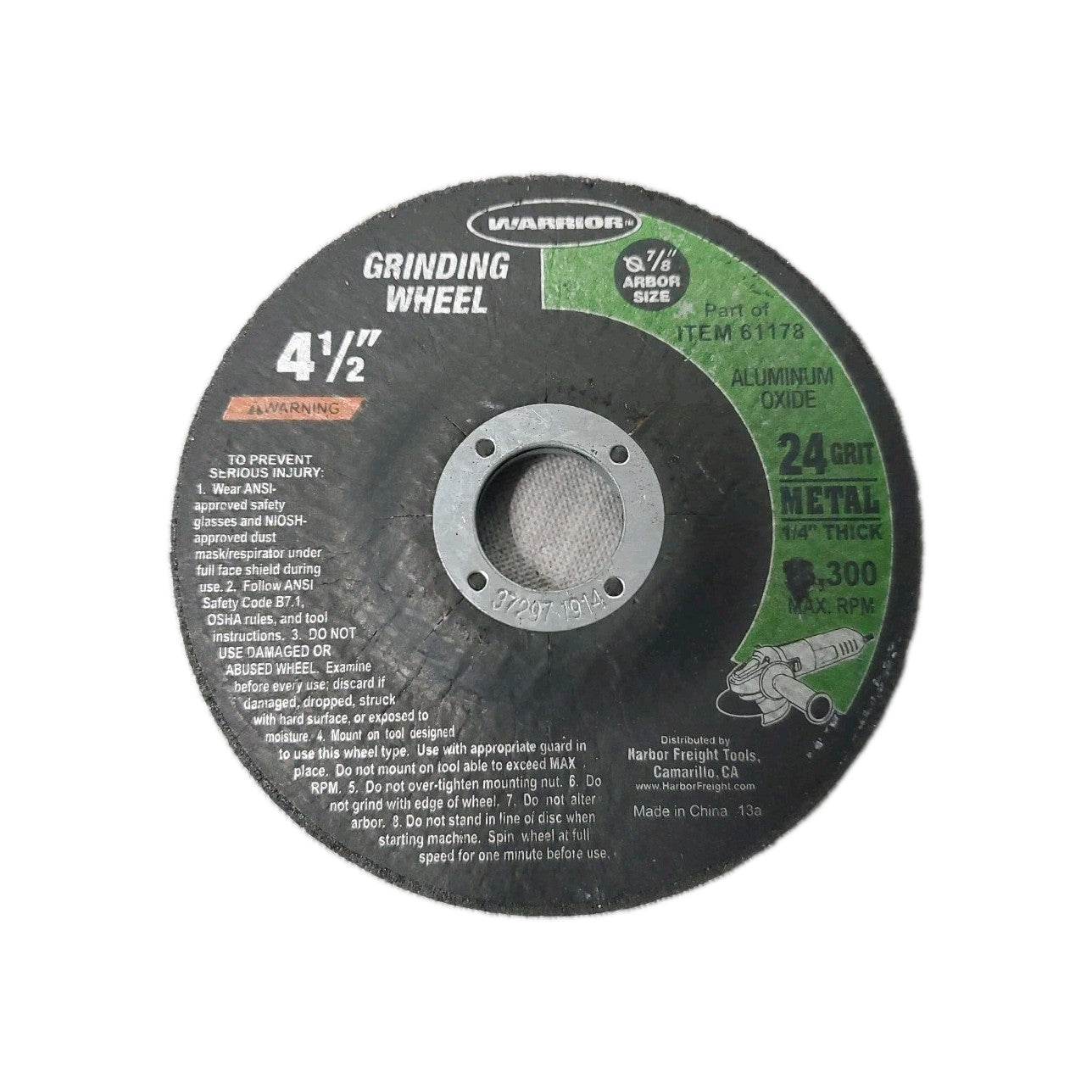 Warrior 4 1/2" Grinding Wheel 24 Grit