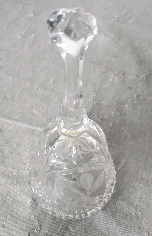Over 24% Echt Bleikristall Crystal Bell 8" Tall Made In W. Germany Brid Design