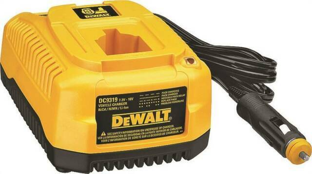 DEWALT DC9319 7.2V 12V 14.4V 18V 1-Hr Vehicle Charger NiCD NiMH Li-Ion Battery
