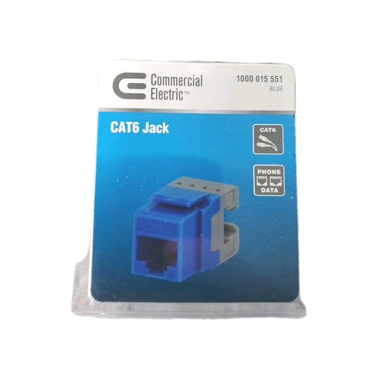 Commercial Electric CAT6 Jack Blue  Part# 1000 015 551
