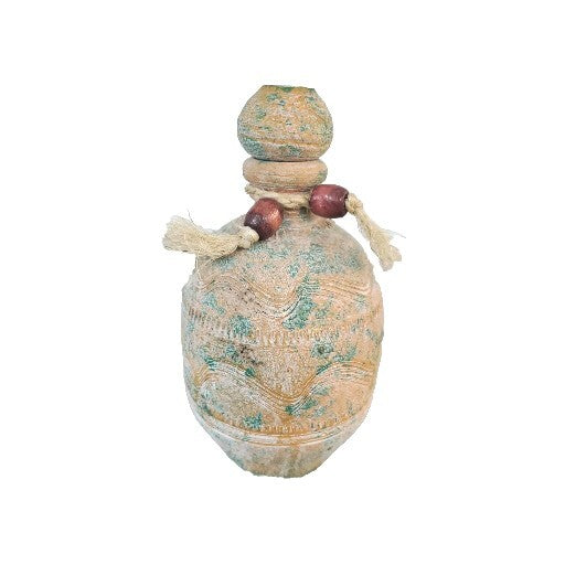 Vintage Handmade Terra Cotta Jar With Lid