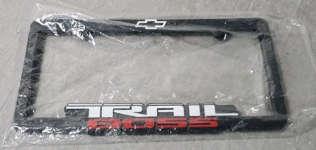 Chevy Trail Boss License Plate Frame  2 Pack New