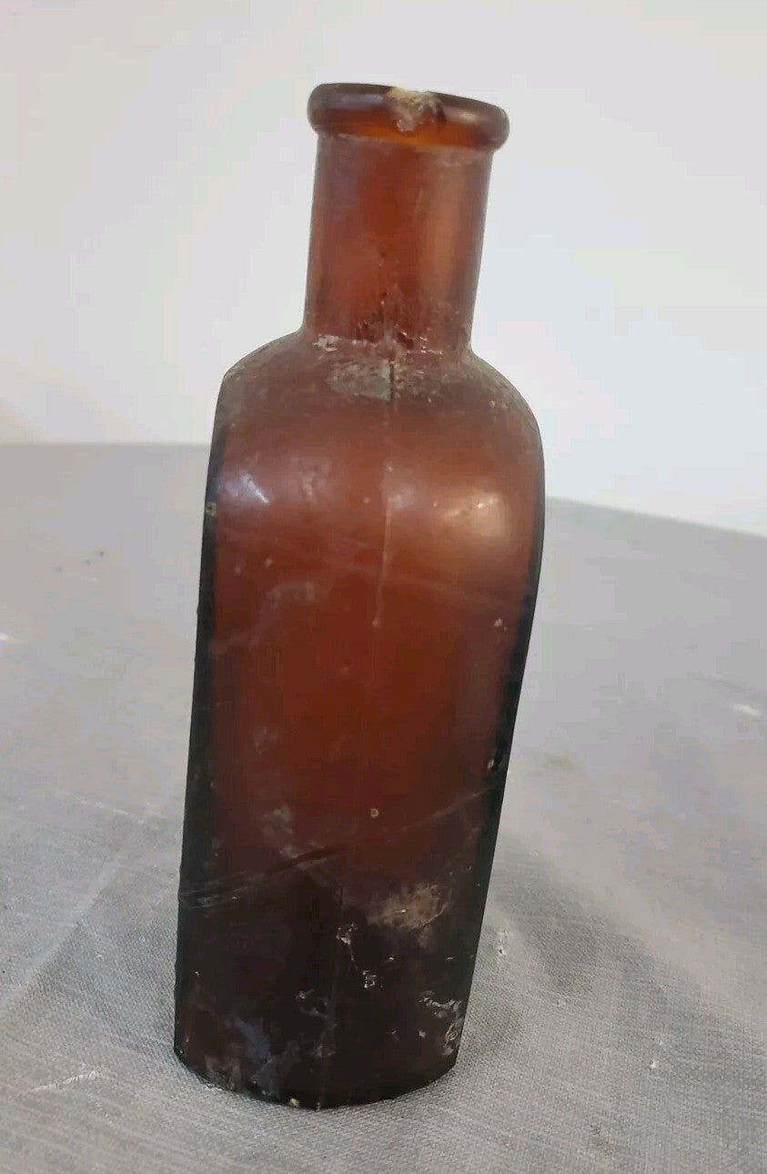 Antique medicine bottle THE MALTINE  MF'G. CO. CHEMISTS  NEW YORK amber color