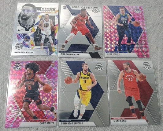 Lot Of 6 2019-2020 Cards Panini Mosaic  Refactors Stephen Curry And More