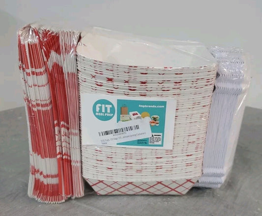 Fmpbrands Fit Meal Prep 125 Trays 125 Bags 125 Serving Containers 