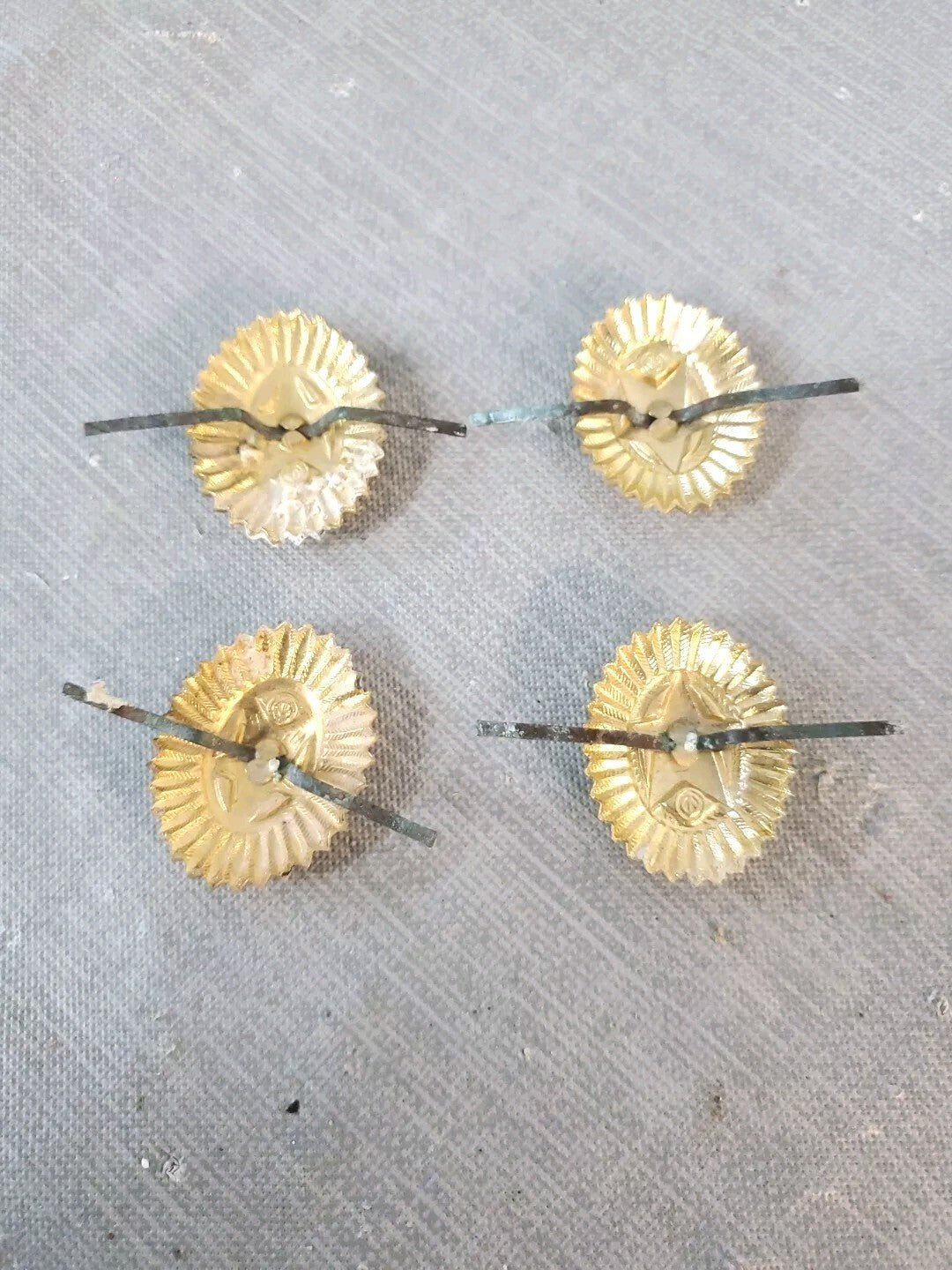 U.S.S.R. Gold Red Star Badge Vintage Lot Of 4