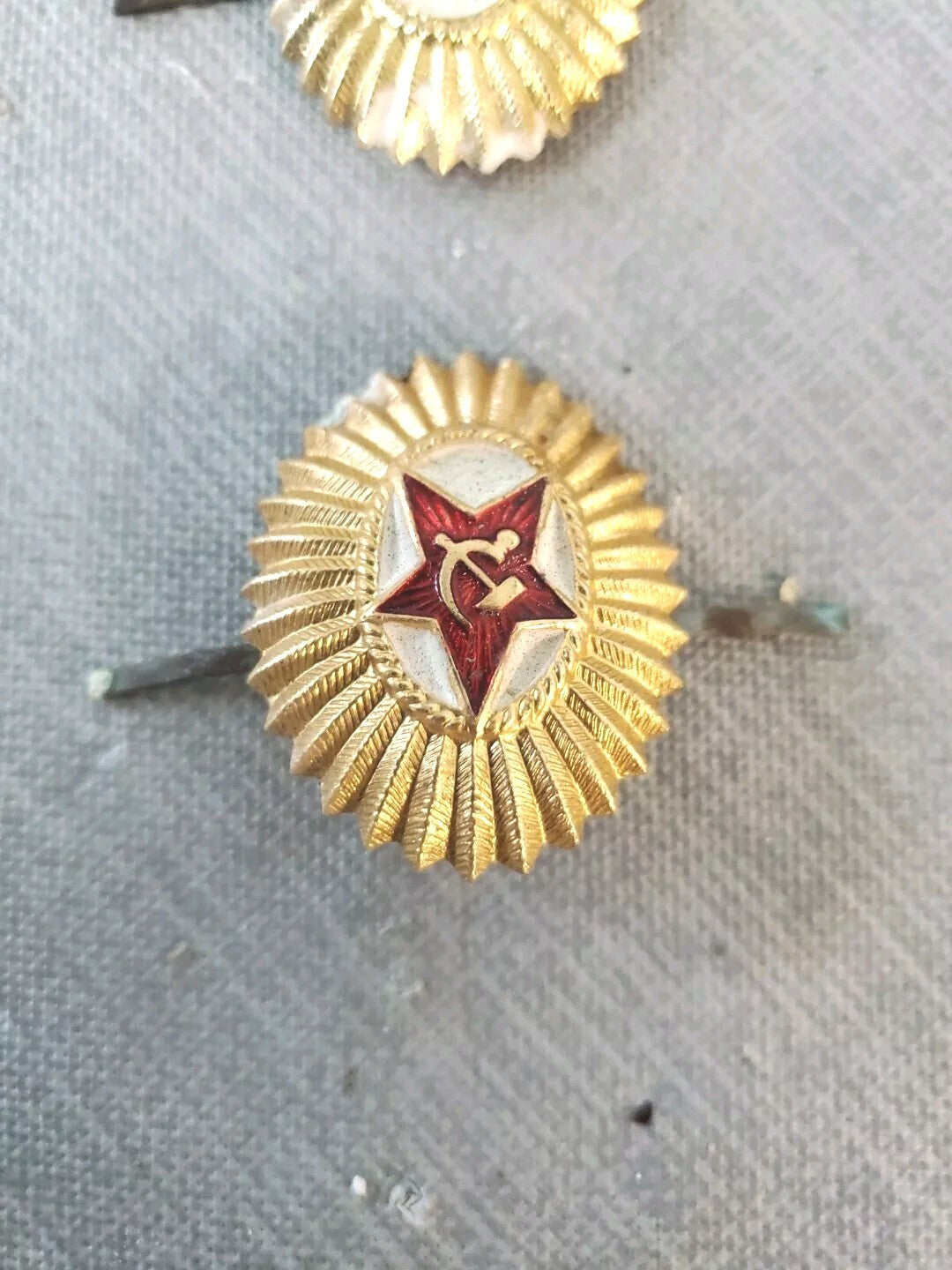 U.S.S.R. Gold Red Star Badge Vintage Lot Of 4