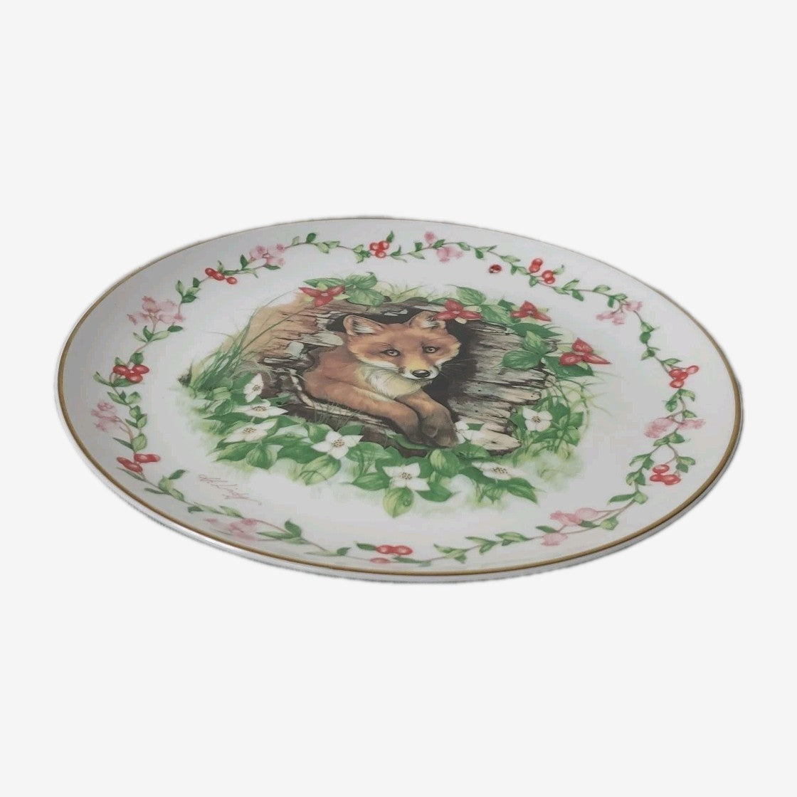 Royal Cornwall 1983 Perplexed Woodland Babies Heidi Lindy Plate
