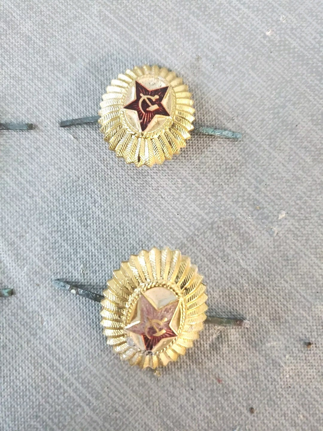 U.S.S.R. Gold Red Star Badge Vintage Lot Of 4