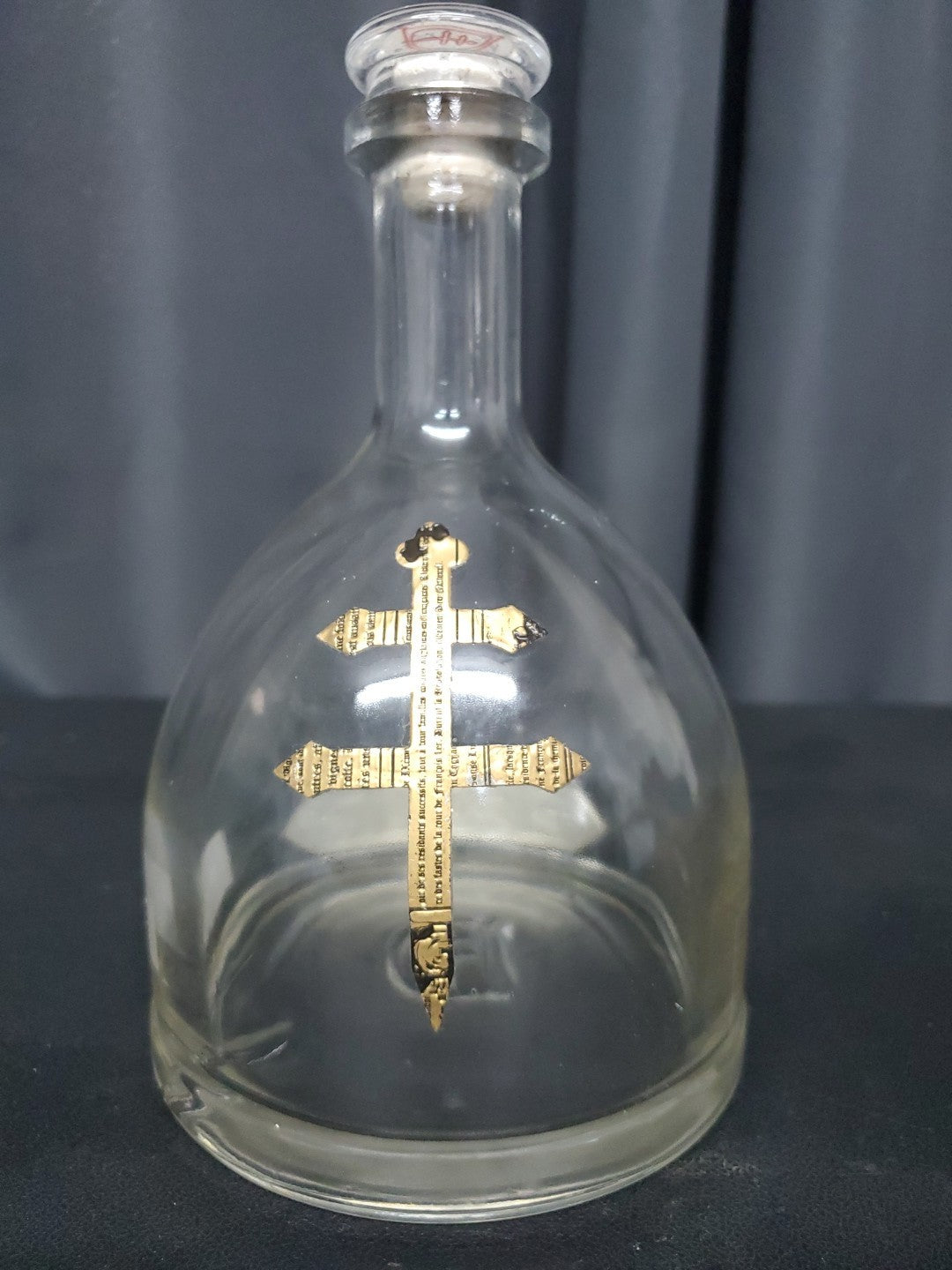 D'USSE VSOP Cognac Empty 750ml Embossed Glass Bottle with Cork Stopper 