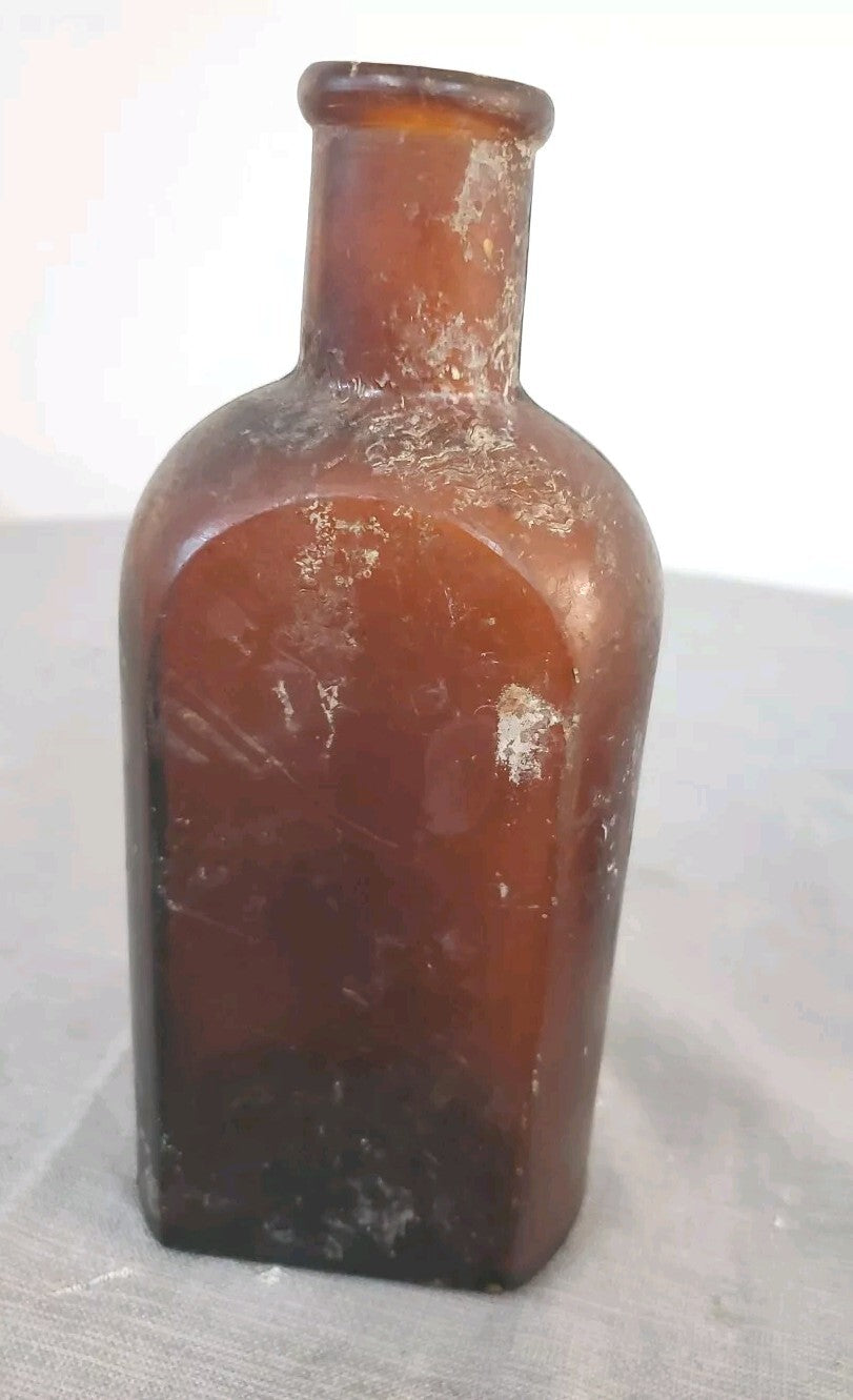 Antique medicine bottle THE MALTINE  MF'G. CO. CHEMISTS  NEW YORK amber color