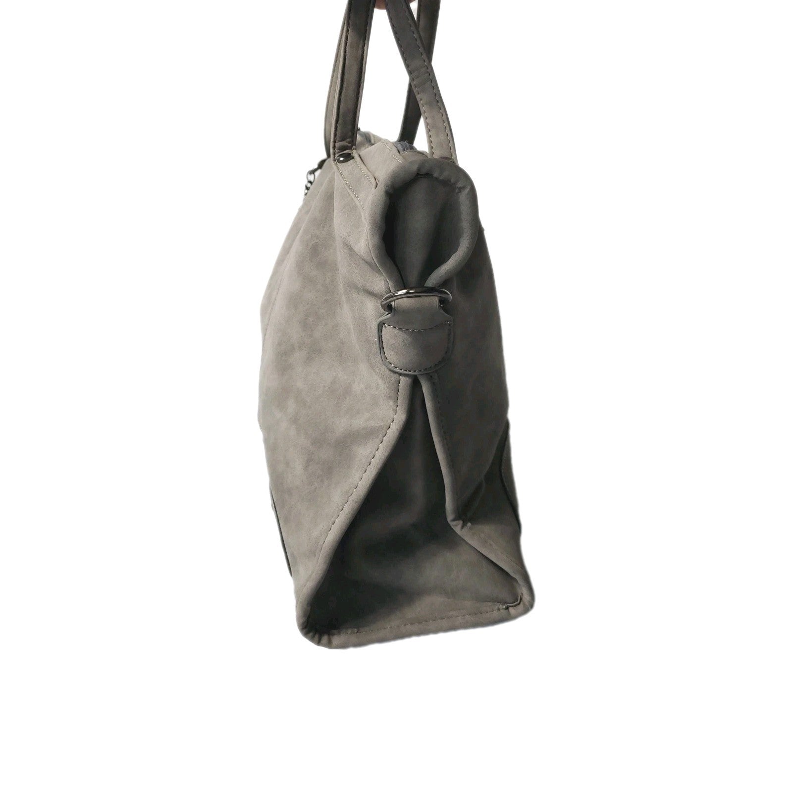 Large Rivet Purse Hand Bag  Suede Leather New With Dust Cover