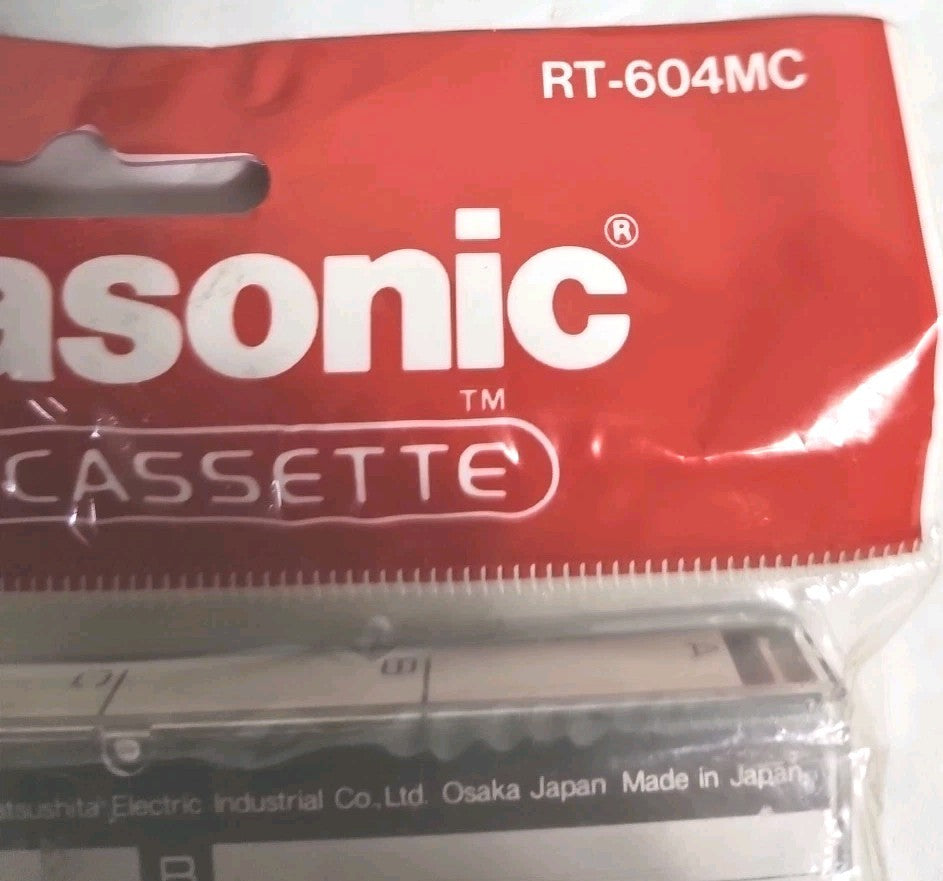 Panasonic Microcassette 60 Minute Tapes 4 Pack-Storage Case RT-604MC Sealed