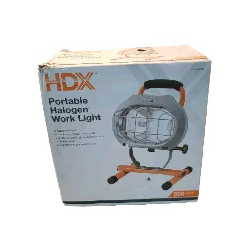 HDX Portable Halogen Work Light 500 Watt Open Box