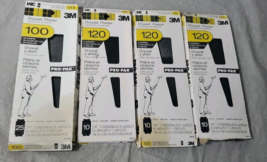 3M Drywall Plaster Sanding Screens And Sheets Open Box 19 Sheets 21 Screens...