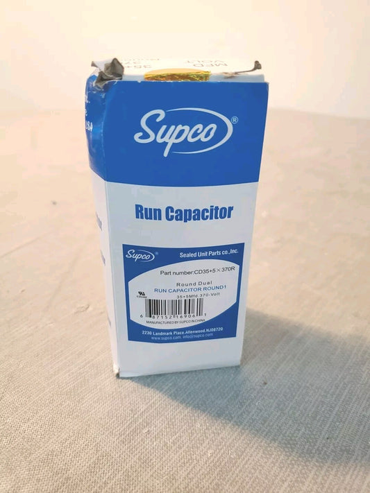 Supco Run Compacitor CD35+5×370R ROUND DUAL NEW