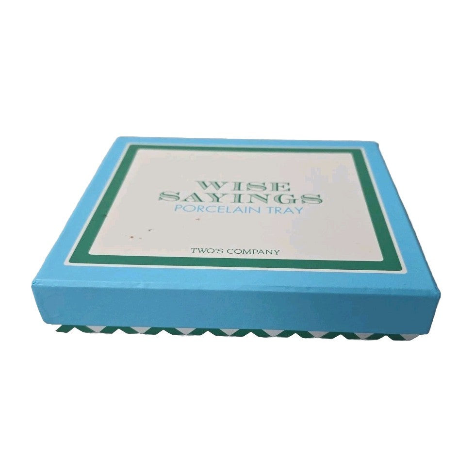 Twos Company Wise Sayings Porcelain Tray "Old Friends Are The Best Friends"