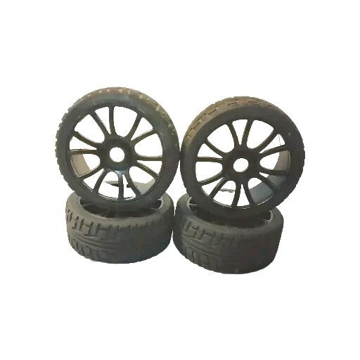 4 1/8 Buggy, Truck, Car  Black Wheels Tires 17mm Hex