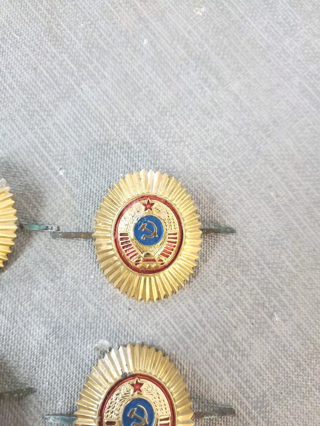 Vintage  Soviet Badge Cap Lot Of 4