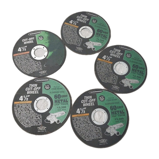 Warrior 4 1/2 80 Grit Thin Cut Off Wheel Pack Of 5