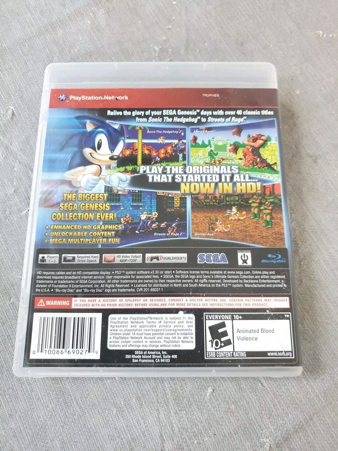 sonics ultimate genesis collection ps3