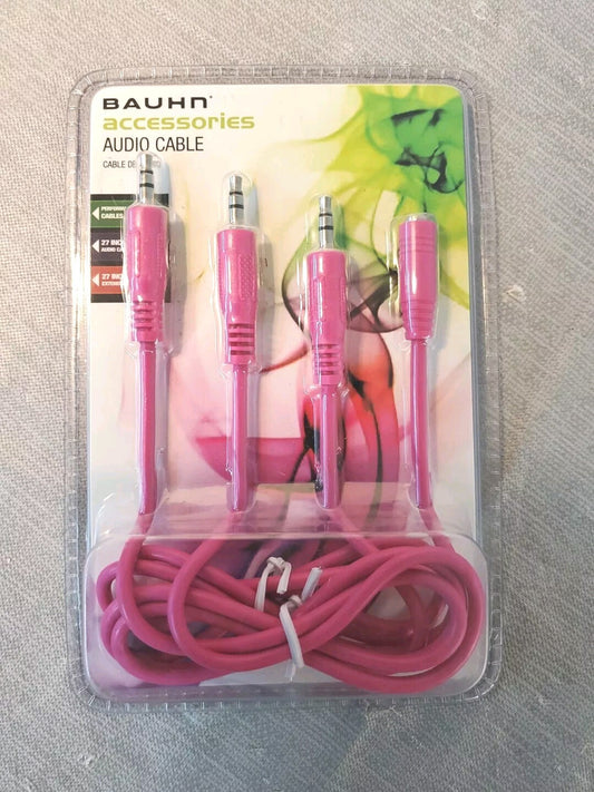 Bauhn Audio Cable 27" 3.5mm Pink